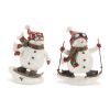 Snowman on Skis and Snowboard (Set of 2) 8"H Resin