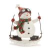 Snowman on Skis and Snowboard (Set of 2) 8"H Resin