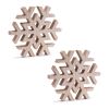 Snowflake (Set of 2) 12"D Wood