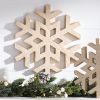 Snowflake (Set of 2) 12"D Wood