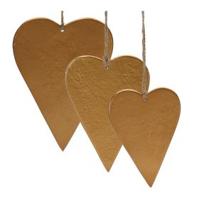 Heart Ornament (Set of 12) 4"H, 5"H, 6"H Aluminum