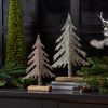 Tree on Base (Set of 2) 11.5"H, 14"H Wood/Aluminum