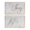 Joy Plaque (Set of 2) 21"L x 13"H MDF/Wood