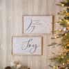 Joy Plaque (Set of 2) 21"L x 13"H MDF/Wood