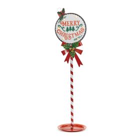 LED Merry Christmas Sign 39.5"H Iron 3 AA Batteries, Not Included