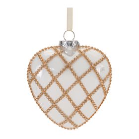 Heart Ornament (Set of 12) 4.5"H Glass