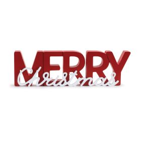 Merry Christmas Sign 11"L x 3.5"H MDF