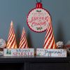 Sparkle and Peppermint Sign (Set of 2) 9.5"L x 2.25"H MDF