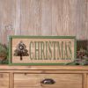 Christmas Frame w/Bell 18"L x 7.75"H MDF/Wood
