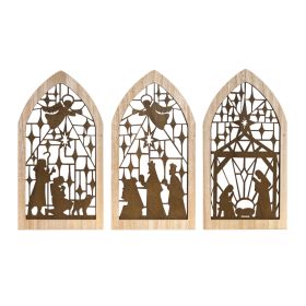 Nativity Screen (Set of 3) 8"L x 15.5"H MDF