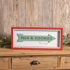 Milk and Cookies Arrow Sign 19.5"L x 8.5"H MDF/Wood