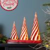LED Tree (Set of 3) 8.5"H, 10.5"H, 13"H Glass 3 AA Batteries Not Included
