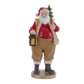 Santa (Set of 2) 9.5"H Resin