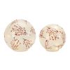 LED Globe (Set of 2) 6"H, 7"H Glass 6 Hr Timer 3 AAA or 3 AA Batteries, Not Included