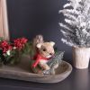 Squirrel w/Tree (Set of 2) 5.5"H Foam/Sisal