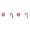 Candy and Candy Cane Garland (Set of 2) 5'L Polyester