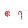 Candy and Candy Cane Garland (Set of 2) 5'L Polyester