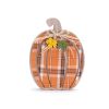 Plaid Pumpkin (Set of 2) 9.5"H, 12"H Wood