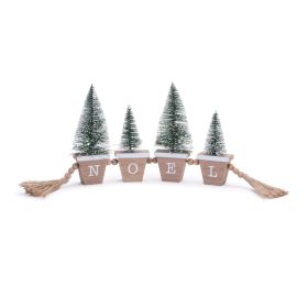 Noel Tree Pots 19.5"L x 7"H MDF/Wood