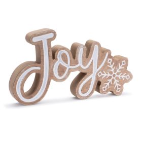 Joy w/Snowflake Sign 9.25"L x 5.25"H MDF