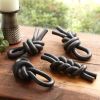 Knot Decor (Set of 4) 8.5"L, 8.75"L, 9"L, 9.5"L Resin