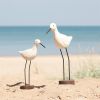 Bird (Set of 2) 12"H, 14.5"H Wood/Metal