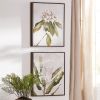 Floral Print (Set of 2) 15.5"L x 19.5"H MDF/Plastic