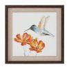 Framed Hummingbird Print (Set of 2) 12"SQ MDF/Canvas/Plastic