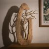 Branch in Wood 12"L x 20"H Wood/Aluminum