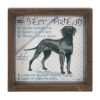 Framed Dog Print (Set of 6) 6"SQ Wood/MDF