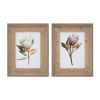 Protea Print (Set of 2) 13.5"L x 17"H Wood/MDF