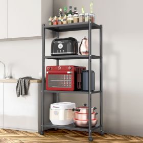 Ambitelligence Kitchen Bakers Rack, Heavy Duty 4-Tier Free Standing Kitchen Storage Shelf Rack