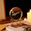 1pc Crystal Ball Art Decoration; Decoration Craft; Crystal Ball Valentine's Day Gifts Birthday Gifts - Whale - Gold