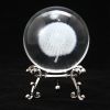 1pc Crystal Ball Art Decoration; Decoration Craft; Crystal Ball Valentine's Day Gifts Birthday Gifts - Dandelion - Silver