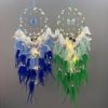 4pc; Fairy Butterfly Dream Catcher Gradient Color Crystal Stone Life Tree Feather Wind Chime Ornament Home Shop Decoration Pendant Finished Product Wi