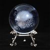 1pc Crystal Ball Art Decoration; Decoration Craft; Crystal Ball Valentine's Day Gifts Birthday Gifts - Nimbus - Silver