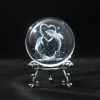 1pc Crystal Ball Art Decoration; Decoration Craft; Crystal Ball Valentine's Day Gifts Birthday Gifts - Dolphin - Silver