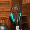 1pc Feather Dream Catcher For Bedroom; Patterned Decor Hollow Boho Wall Hanging; Handmade Dreamcatcher; Home Decor - A