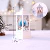 1pc Christmas Lantern Decoration; Vintage Style Hanging Electric Candle Oil Lamp; Christmas Ornaments For Tables & Desks; Holiday Home Decor - White E