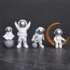 4pcs Small Creative Astronaut Ornaments; Desktop Ornaments; TV Cabinet Ornaments - Silvery - 10.2*6cm