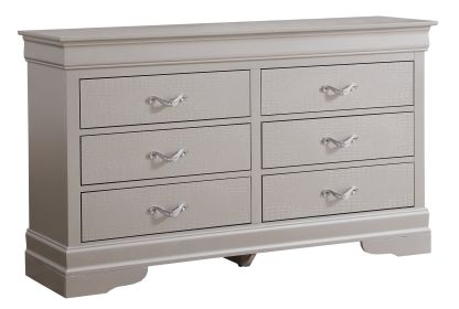 Glory Furniture Lorana G6500-D Dresser , Silver Champagne