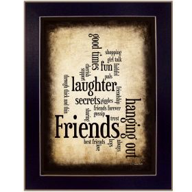"Friends" By Susan Boyle, Printed Wall Art, Ready To Hang Framed Poster, Black Frame - as Pic
