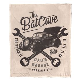 Batman; The Dad Cave Silk Touch Throw Blanket; 50" x 60"