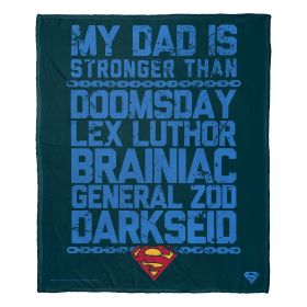 Superman; Strongest Dad Aggretsuko Comics Silk Touch Throw Blanket; 50" x 60"