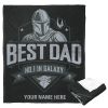 [Personalization Only] Star Wars The Mandalorian- Best Dad, Personalized Silk Touch Throw