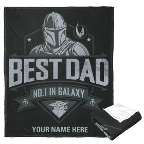 [Personalization Only] Star Wars The Mandalorian- Best Dad, Personalized Silk Touch Throw