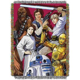 Star Wars Classic - Rebel Forces Licensed 48"x 60" Woven Tapestry Throw