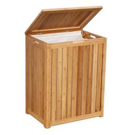 Oceanstar Spa-Style Bamboo Storage Laundry Hamper, Rectangular
