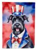 Giant Schnauzer Patriotic American Garden Flag Mailbox Flag Decorative Yard Flag Banner Outside Patio Artwork Yard Flower Beds, Garden Size