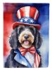 Bernedoodle Patriotic American Garden Flag Mailbox Flag Decorative Yard Flag Banner Outside Patio Artwork Yard Flower Beds, Garden Size, Multicolor